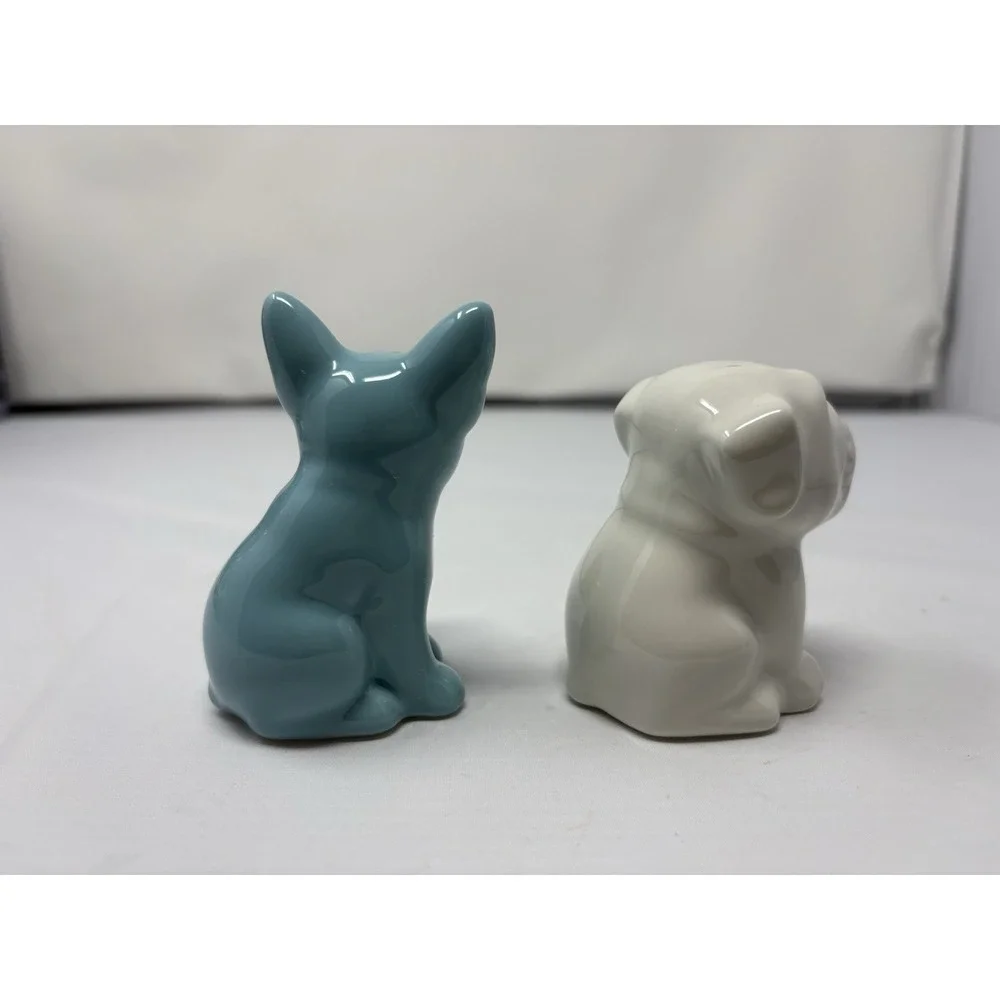 French Bulldog Shakers Salt Pepper Blue White Ceramic Dog Threshold Target